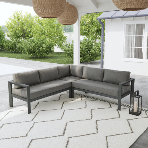 Joss & Main Greyson Outdoor 5Seat Sectional with Cushions Wayfair